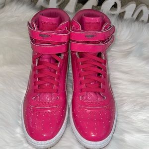 Ski II Hi Patent Leather Basketball Pink Pumas